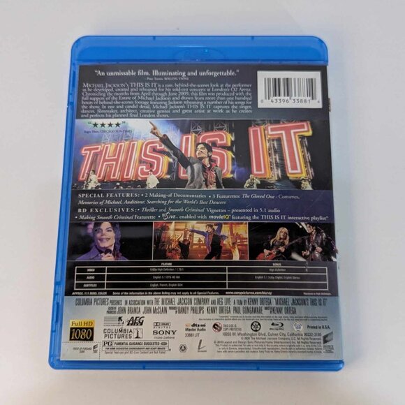 Michael Jackson's This Is It. *Blu-ray* 4 FOR $20 - Picture 2 of 2